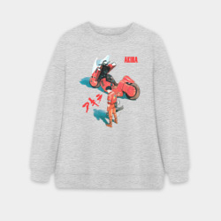 Женский свитшот oversize без начеса хлопок Akira киберпанк аниме и манга 