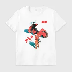 Мужская футболка хлопок Akira киберпанк аниме и манга 