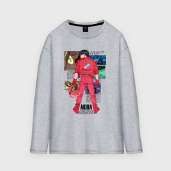 Женский лонгслив oversize хлопок Канеда из аниме акира