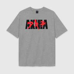 Женская футболка Oversize хлопок texturе Акира аниме из 1998