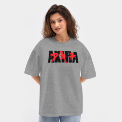 Женская футболка Oversize хлопок texturе Акира аниме из 1998 - фото 2