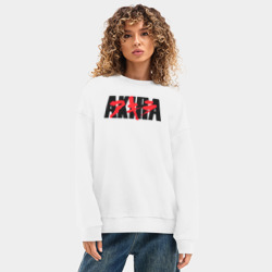 Женский свитшот oversize без начеса хлопок Акира аниме из 1998 - фото 2