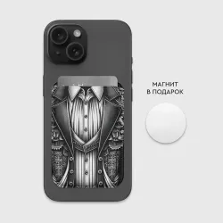 Картхолдер Magsafe магнитный Черно-белый готический костюм - фото 2
