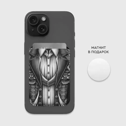 Картхолдер Magsafe магнитный Черно-белый готический костюм - фото 2