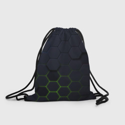 Рюкзак-мешок 3D Абстрактный фон чёрные соты 
