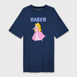 Платье-футболка хлопок Олеся - девочка принцесса