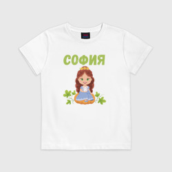 Детская футболка хлопок София - двочка принцесса