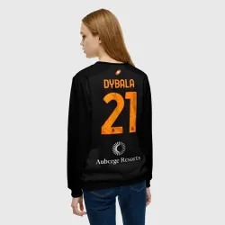 Женский свитшот 3D Пауло Дибала ФК Рома форма 23-24 третья - фото 2