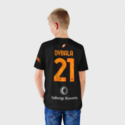Детская футболка 3D Пауло Дибала ФК Рома форма 23-24 третья - фото 2