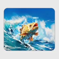 Прямоугольный коврик для мышки Fisherman golden