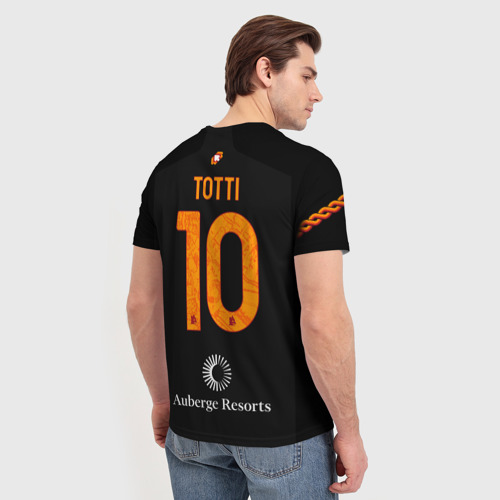 Мужская футболка 3D Тотти ФК Рома форма 23-24 третья, цвет 3D печать - фото 4