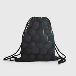 Рюкзак-мешок 3D Чёрный фон соты 