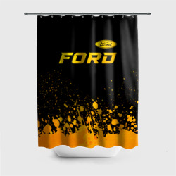 Штора 3D для ванной Ford - gold gradient посередине