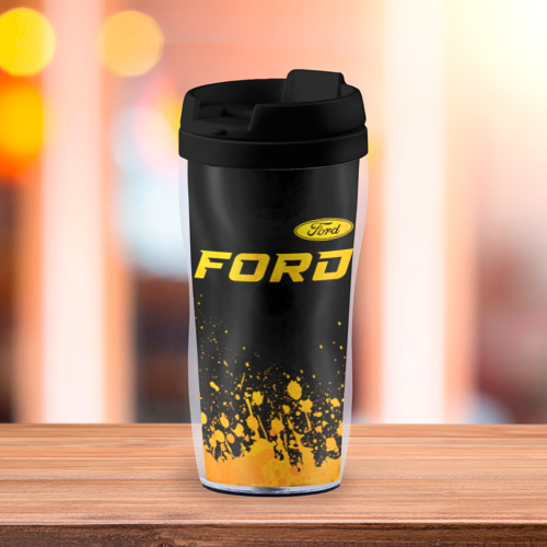 Термокружка-непроливайка Ford - gold gradient посередине - фото 3