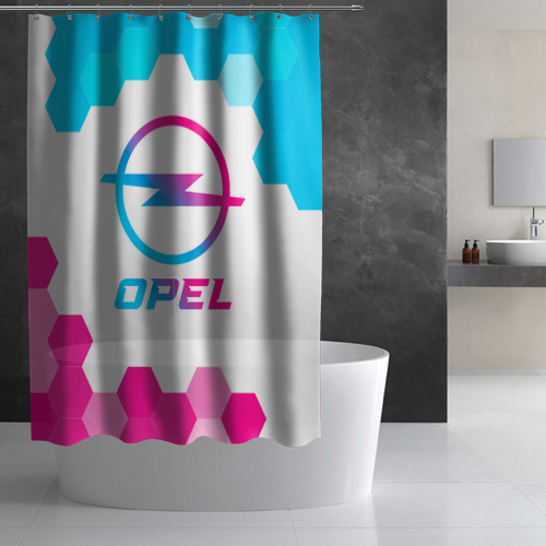 Штора 3D для ванной Opel neon gradient style - фото 2
