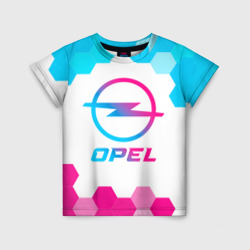 Opel neon gradient style – Детская футболка 3D с принтом купить со скидкой в -33%
