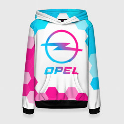 Женская толстовка 3D Opel neon gradient style