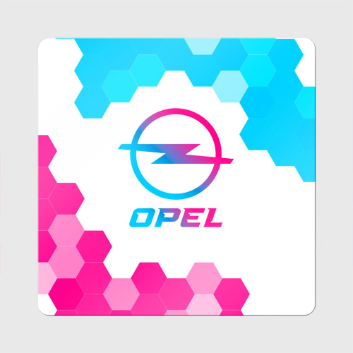 Магнит виниловый Квадрат Opel neon gradient style