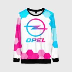 Женский свитшот 3D Opel neon gradient style