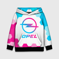 Детская толстовка 3D Opel neon gradient style