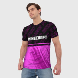 Мужская футболка 3D Minecraft pro gaming посередине - фото 2