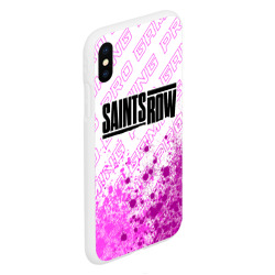 Чехол для iPhone XS Max матовый Saints Row pro gaming посередине - фото 2