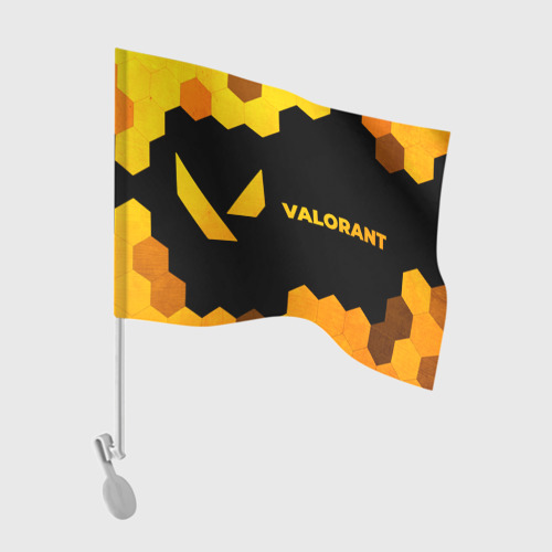Флаг для автомобиля Valorant - gold gradient по-горизонтали