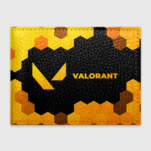 Обложка для студенческого билета Valorant - gold gradient по-горизонтали