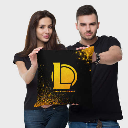 Подушка 3D League of Legends - gold gradient - фото 3