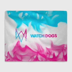 Плед 3D Watch Dogs neon gradient style по-горизонтали