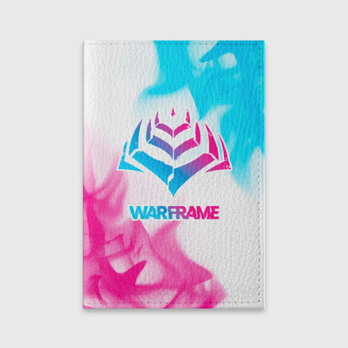 Обложка для паспорта матовая кожа Warframe neon gradient style