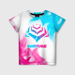 Детская футболка 3D Warframe neon gradient style