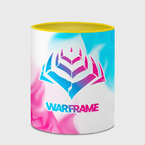 Кружка с полной запечаткой Warframe neon gradient style, цвет белый + желтый - фото 4