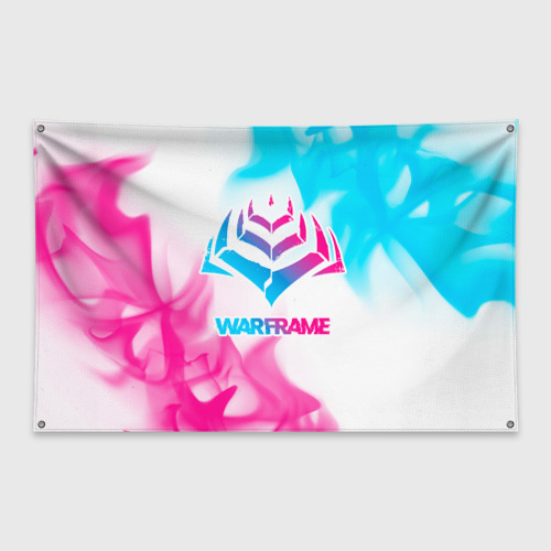 Флаг-баннер Warframe neon gradient style