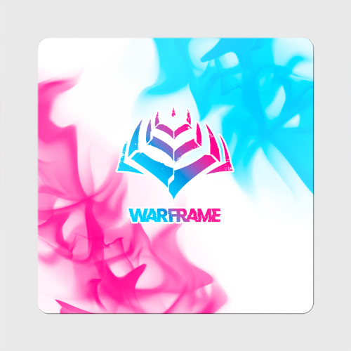 Магнит виниловый Квадрат Warframe neon gradient style