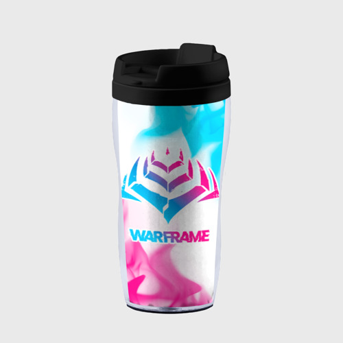 Термокружка-непроливайка Warframe neon gradient style