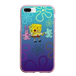 Чехол для iPhone 7Plus/8 Plus матовый  Spongebob workout