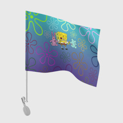 Флаг для автомобиля  Spongebob workout