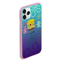 Чехол для iPhone 11 Pro Max матовый  Spongebob workout - фото 2