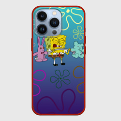 Чехол для iPhone 13 Pro  Spongebob workout