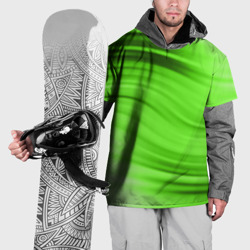 Накидка на куртку 3D Ярко-зеленый размытый волнистый фон