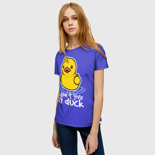Женская футболка 3D с принтом I do not Give a Duck, фото на моделе #1