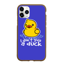 Чехол для iPhone 11 Pro матовый I do not Give a Duck