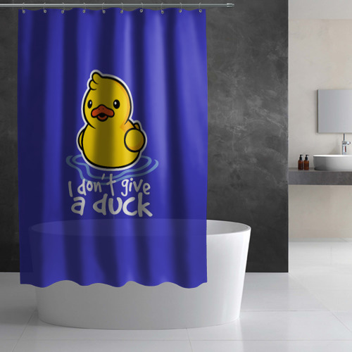 Штора 3D для ванной I do not Give a Duck - фото 3