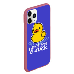 Чехол для iPhone 11 Pro Max матовый I do not Give a Duck - фото 2