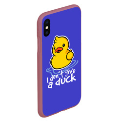 Чехол для iPhone XS Max матовый I do not Give a Duck - фото 2