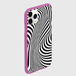 Чехол для iPhone 11 Pro матовый Цвета зебры оптическая иллюзия  - фото 2