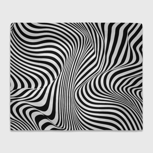 Плед 3D Цвета зебры оптическая иллюзия , цвет 3D (велсофт)