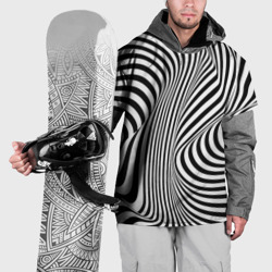 Накидка на куртку 3D Цвета зебры оптическая иллюзия 