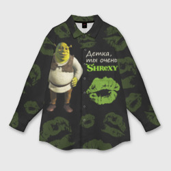 Женская рубашка oversize 3D Shrexy Shrek